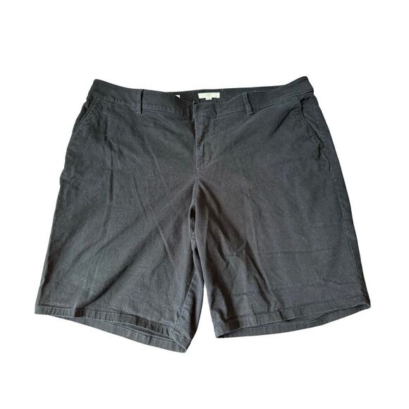 LOFT Plus Bermuda Chino Shorts, size Women's 20, Black - Picture 1 of 7